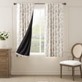 thumbnail image 5 of Curtainking Luxury Look Farmhouse Taupe Floral Print Rod Pocket Blackout Curtains, 63" (2 Panels), 5 of 13