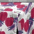 thumbnail image 4 of Fruits Dog Crate Cover, Fruit Art Pattern with Brushstrokes Continuing Organic Elements, Easy to Use Pet Kennel Cover Small Dogs Puppies Kittens, 7 Sizes, Magenta Purple and White, by Ambesonne, 4 of 6