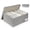 Grey-5*7 inch, variant on Beige 5*7 Inch Photo Storage Chest Linen Organizer with Dividers