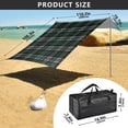 thumbnail image 4 of Portable Beach Tent Sun Shelter With Ground Pegs Water And Wind Resistant Sun Shade Canopy Angle Adjustable Dark Green White, 4 of 7