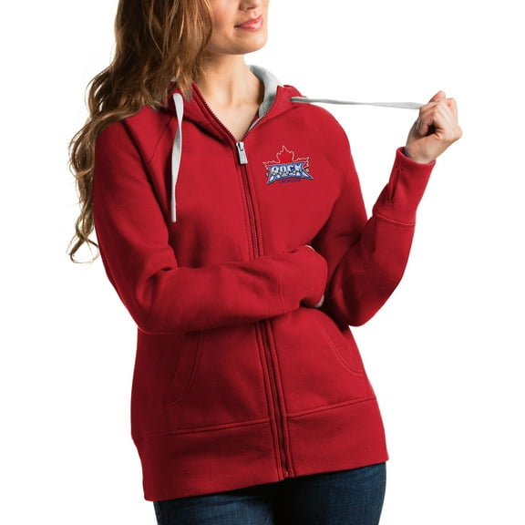 Women's Antigua Red Toronto Rock Victory Pullover Hoodie