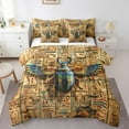 thumbnail image 1 of Erosebridal 3D Insect Animal Bedding Sets Queen Size, Egyptian Pattern Comforter Sets with Sheets, Reversible 7 Pieces, 1 of 5