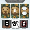 thumbnail image 3 of Yayeee Blank Wall Plate Cover 1-Gang 4.5"x2.7" Home Unused Decorative Outlet, Flowers and Dog, 3 of 7