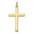 thumbnail image 6 of 14k Yellow Gold Hollow Hollow Cross Charm Pendant, 6 of 7