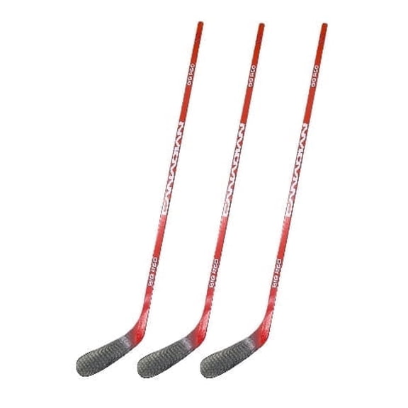 Canadian Big Red Senior Wood Hockey Sticks | 70 Flex, P92 | ABS Blade | 3 pack (Right-Handed)