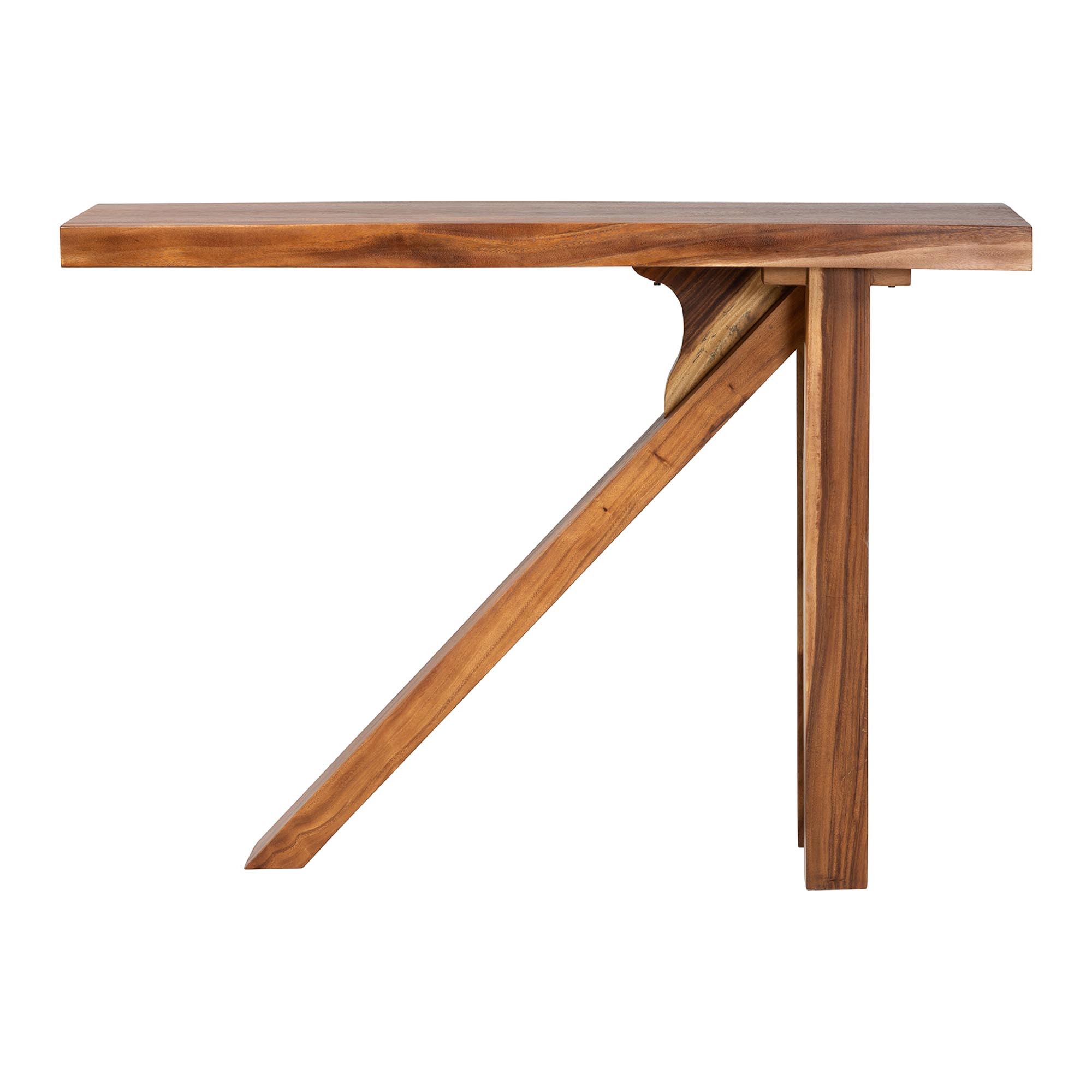bali & pari Luli Rustic Bar Table, Bar Height, Natural Brown
