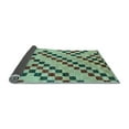 thumbnail image 2 of Ahgly Company Indoor Square Checkered Light Blue Modern Area Rugs, 6' Square, 2 of 4