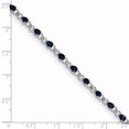 thumbnail image 2 of 925 Sterling Silver Rhodium-plated Sapphire and Diamond Bracelet, 2 of 2