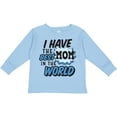 thumbnail image 3 of Inktastic I have The Best Mom in The World with Speech Bubble Boys Long Sleeve Toddler T-Shirt, 3 of 5