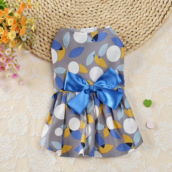 Bobasndm Durable Dog Dress Bowknot Design for Summer Nice-looking