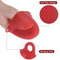thumbnail image 4 of Uxcell 4pcs Mini Silicone Oven Mitts 110x85x70mm Small Heat Resistant Rubber Air Fryer Gloves, Red Dark Gray, 4 of 6