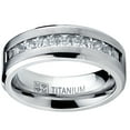 thumbnail image 2 of Metal Masters Titanium Mens 1Ct. Wedding Band Engagement Ring 9-Large Princess Cut Cubic Zirconia, 2 of 8