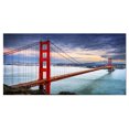 thumbnail image 2 of Golden Gate under Cloudy Sky - Sea Bridge Canvas Art Print, 2 of 3