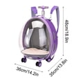 thumbnail image 2 of HLONK New Pet Luggage Transparent Bag Trolley Box Large Capacity Pet Cart Large Capacity Pet Cart Trolley Box  Newly Designed Transparent Pet Luggage Bag, 2 of 5