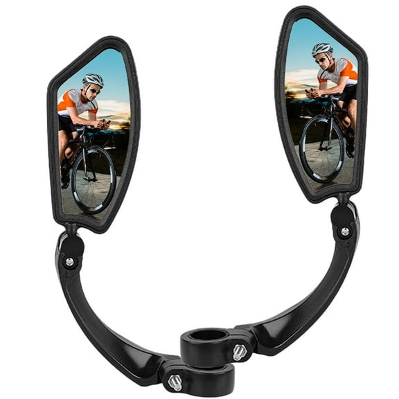 Jercoda 1 Pair Bike Rearview Mirror, 360 Degree Rotating Handlebar Bicycle Mirror, HD Mirror for Universal Bike MTB Mountain Bike Road Bicycle