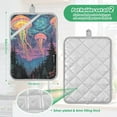 thumbnail image 6 of Yayeee Pot Holders Kitchen Heat Resistant with Pocket 7"x9.8" Cotton Oven Cooking Hot Pads, Psychedelic Jellyfish, 6 of 7