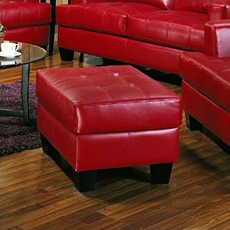 OTTOMAN, RED, 30.00 X 24;.00 X 19.00"H