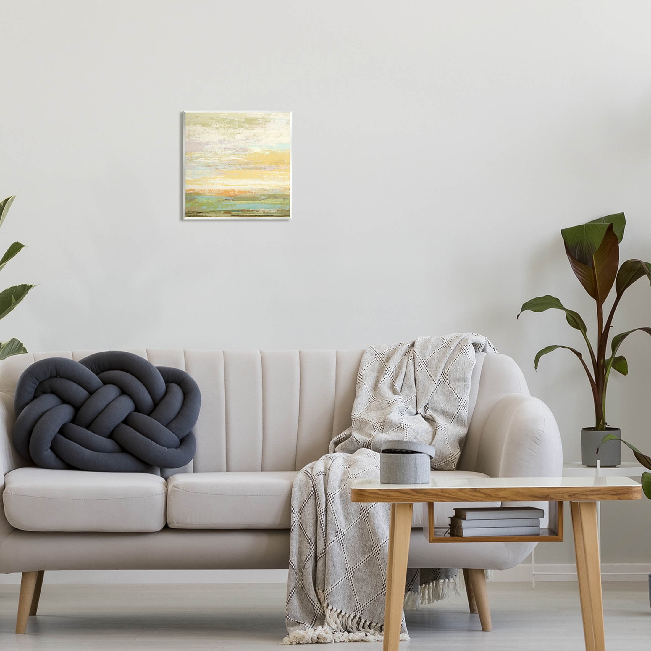 Stupell Industries Abstract Yellow Landscape Painting Unframed Art Print Wall Art, Design by Suzanne Nicoll
