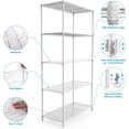 thumbnail image 6 of MIDODO 5 Tier Storage Rack, Heavy Duty, Metal Wire Shelving Units with 4 Feet & 5 Shelf Liners for Balcony, Supermarket, Warehouse, 6 of 8