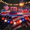 thumbnail image 4 of Portable Battery Operated Red White Blue Star String Lights, Festive Tabletop and Desk Decor for Independence Day and Christmas, Warm LED Lights for Creating Cozy Holiday Atmosphere at Home, 4 of 6