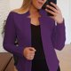 thumbnail image 1 of Solid Open Front Blazer, Elegante Chaqueta de Oficina de Manga Larga, Ropa de Mujer, 1 of 4