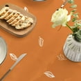 thumbnail image 4 of Nappe d'Automne 70x70 Pouces Ronde, Couverture de Table de Récolte d'Automne de l'Action de Grâce Fleurs Sauvages Orange pour Décoration de Fête Pique-Nique Dîner, 4 of 6