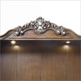 thumbnail image 3 of Entertainment Furniture Latisha Antique Oak Finish with Floral Trim, Touch Light & Tempered Glass | Oak | TV Size Ranges 60-69 inches, 3 of 6