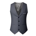 thumbnail image 3 of Ceisia Men's Slim V-Neck Single-Breasted Suit Sleeveless Polyester Vest Gift, 3 of 3