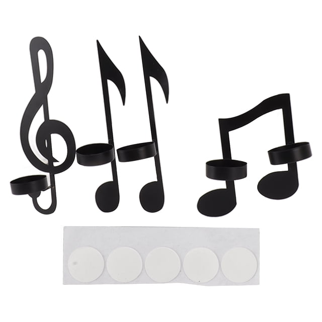 Aplique de pared con notas musicales negras exquisito candelabro de pared con notas musicales de 4 piezas para aromaterapia para uso diario ANGGREK Otros