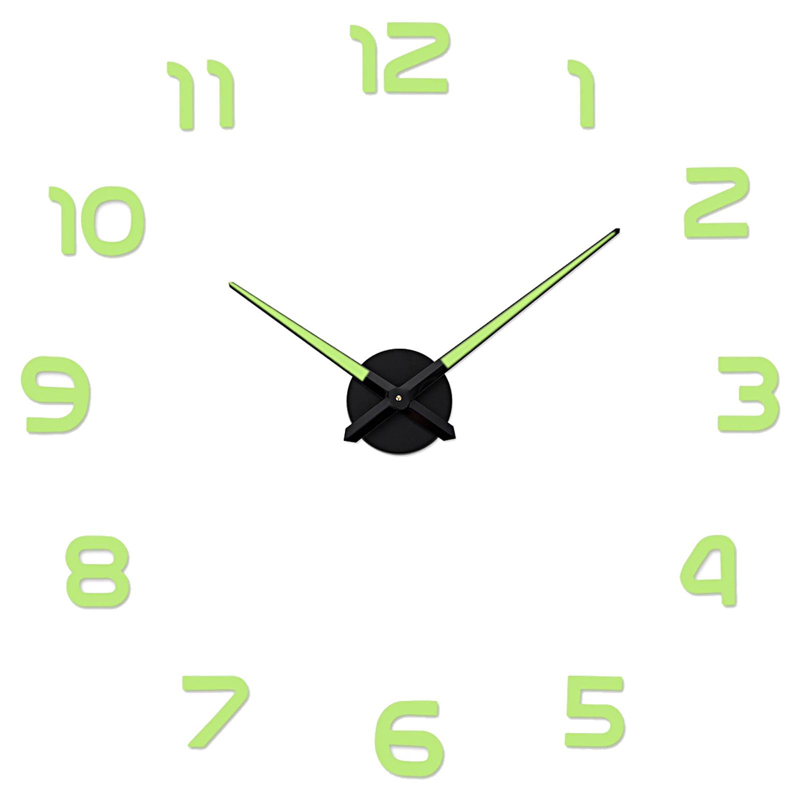 3D Clock Battery Operated Mirror Surface Frameless Silent Non Ticking