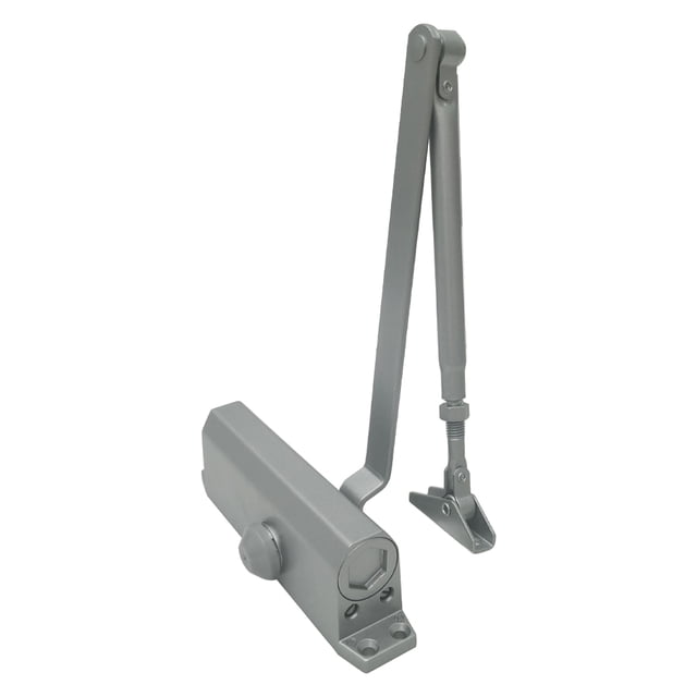 INTBUYING Commercial Door Closer Silver Aluminium Alloy 2 Valve Control 65-85kg