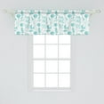 thumbnail image 2 of Ambesonne Floral Window Valance, Wildflowers Drawn by Hand, 54" X 18", Cadet Blue White, 2 of 3