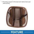 thumbnail image 3 of Almohada lumbar de masaje para asiento de automóvil Unique Bargains con cuentas de bambú 38x44cm Malla Marrón 1 Pc, 3 of 6