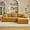 Yellow, variant on 103" Cloud Sectional Couch,Modular Sectional Sofa with Deep Seat,L Shaped Couch with Left Facing Chaise,Modern Corduroy Boneless Couches for Living Room,No Assembly Required,Dark Grey