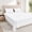 02-white, variant on Queen Bed Sheet Set - Super Soft Brushed Microfiber Sheets, 1800 Thread Count, Wrinkle Free, 16-Inch Deep Pocket, 4 Piece, Black Quatrefoil Pattern