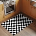 thumbnail image 2 of 2x3 Door Mat Rug, Black White Plaid Non-Skid Rubber Backing Large Rectangle Rugs - Living Room Bedroom Home Office, Farmhouse Modern Minimalist Geometric Indoor Floor Mat Carpets Washable Rug, 2 of 9