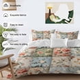 thumbnail image 3 of 3 Piece Spring Floral Duvet Cover Set Full Size,Microfiber Comforter/Quilt Cover with Corner Ties and 2 Pillowcases,Elegant Checkered Summer Botanical Farmhouse All Season Bedding with Zipper Closure, 3 of 8