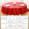 thumbnail image 6 of decorUhome Heavy Duty Vinyl Tablecloth, Waterproof Round Table Cloth, Wipeable Floral Dining Table Cover, Red, 60"Round, 6 of 10