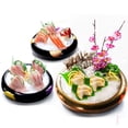 thumbnail image 2 of Plato dorado para sashimi, corona de sushi, plato de plástico para helado, cubo redondo para sushi, plato para sashimi, plato para salmón, plato para sashimi, vajilla, 2 of 3