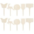 thumbnail image 2 of DPTALR Wooden Sign Gardening Plant Label Can Write Insert Ground 10PCS, 2 of 9
