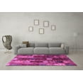 thumbnail image 3 of Ahgly Company Indoor Round Abstract Purple Modern Area Rugs, 3' Round, 3 of 4