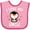 Pink and Fuchsia, variant on Inktastic I Love My Uncle with Cute Penguin and Hearts Girls Baby Bib