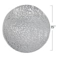 thumbnail image 2 of 4 Pcs Round PVC Placemats for Dining Table, 15 in Hollow Out Mats Vinyl Non-Slip Heat Insulation Kitchen Washable Table Mat Cup Mat Dinner Table Decoration Hotel Restaurant Home Decor – Silver, 2 of 8