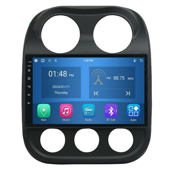 RoverOne 4 64GB Car Stereo CarPlay GPS Navigation Bluetooth for Jeep Compass 1 MK 2009-2015 Android Touch Screen Player