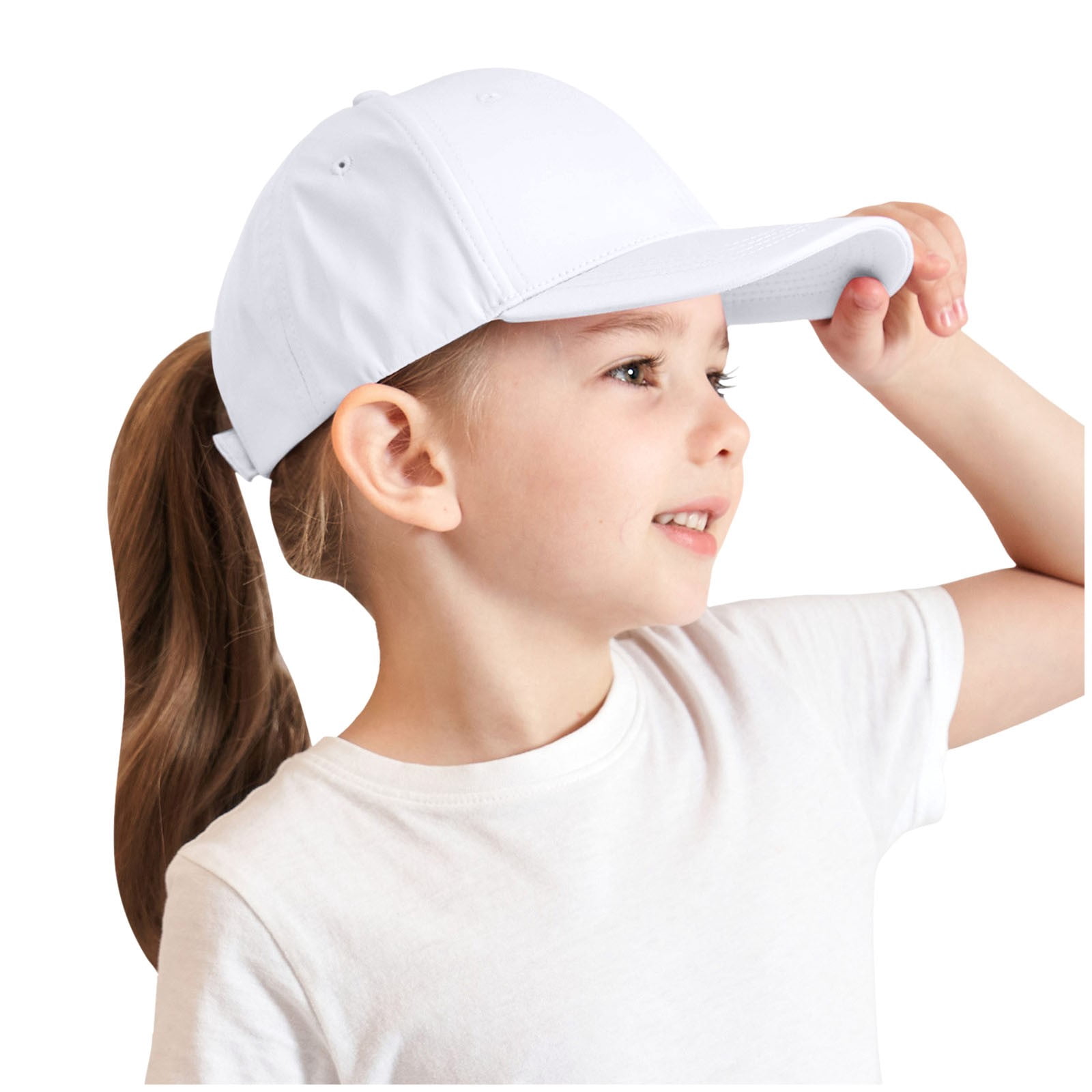 Women's Distressed Ponytail Baseball Cap - Adjustable Criss Cross Back For High Bun, Trucker Hat, One Size Fits Most