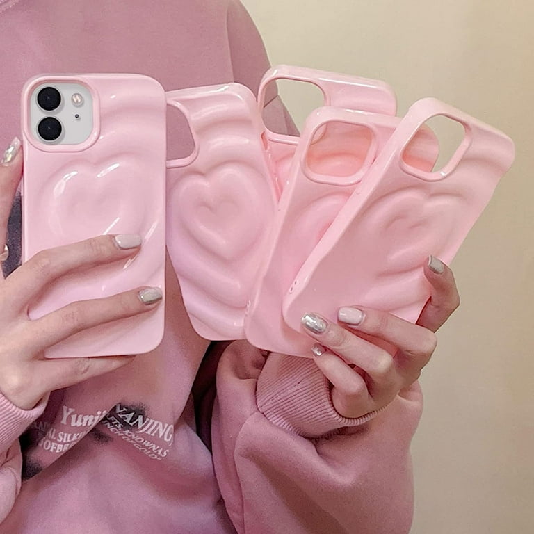 Iphone Cases Pink Heart Popsocket Pink Heart Shape 3D Gradient