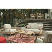 Signature Design by Ashley Clare View Patio Loveseat in Beige