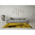 thumbnail image 3 of Ahgly Company Machine Washable Indoor Rectangle Oriental Yellow Industrial Area Rugs, 4' x 6', 3 of 4