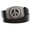 Black, variant on 1 1/2" Snap On Rhinestone Peace Symbol Love Sign Hollow Out Buckle With Leather Belt