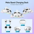 thumbnail image 5 of Charging Dock for Oculus Meta Quest 3s / 3 / 2 with RGB Light, Magnetic Charger Station for Headset & Controllers - VR Accessories Stand with 2 Rechargeable Battery & 20W UL AC Adapter, 5 of 7